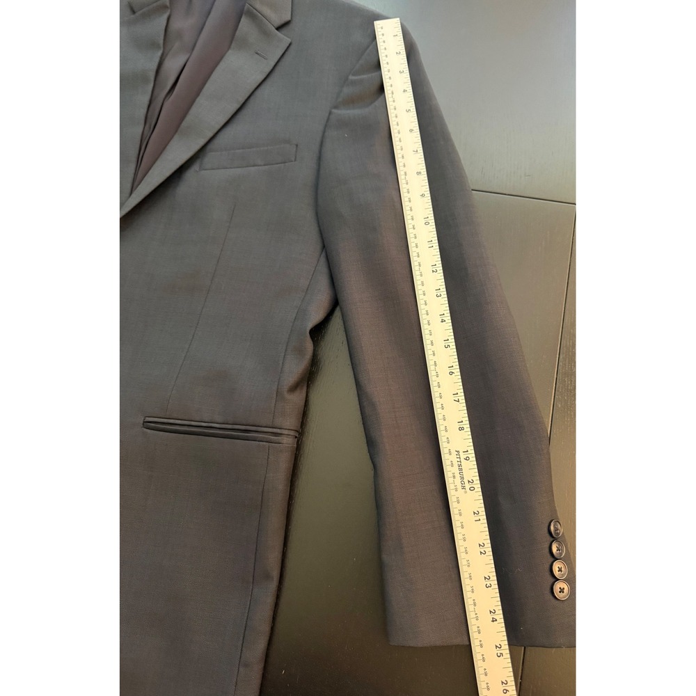 Jos. A. Bank Slim-Fit Blazer Mens 40R Blue‎ Wool Two-Button Sport Coat Jacket - Picture 11 of 15